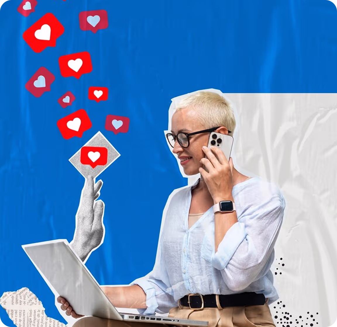 The woman with laptop